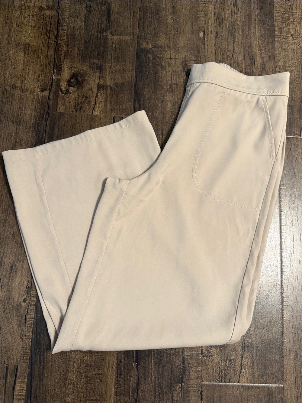 Max Studio Wide-Leg Pants in Soft Cream